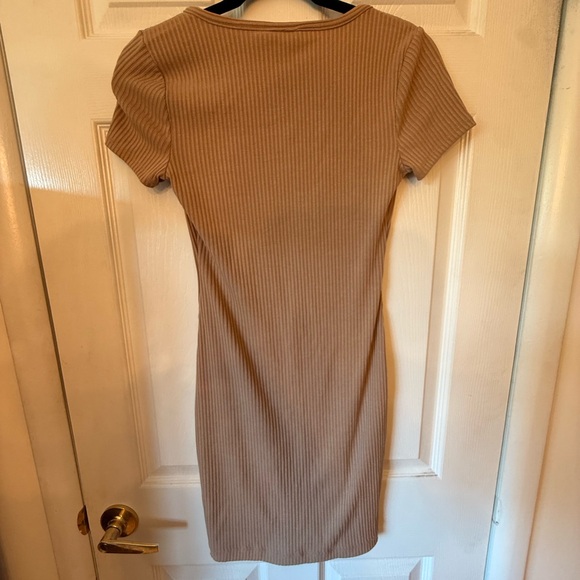 Guess Tan Ribbed Mini Dress - Picture 4 of 4